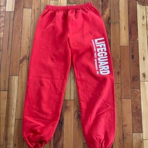 Lifeguard Fairmont Hot Springs Red Sweatpants